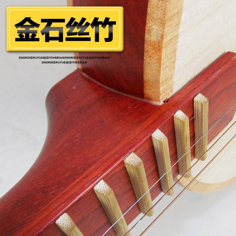 梵巢剧团乐队初学红花梨木材质手工制作秦琴乐器赠配件琴弦拨片包