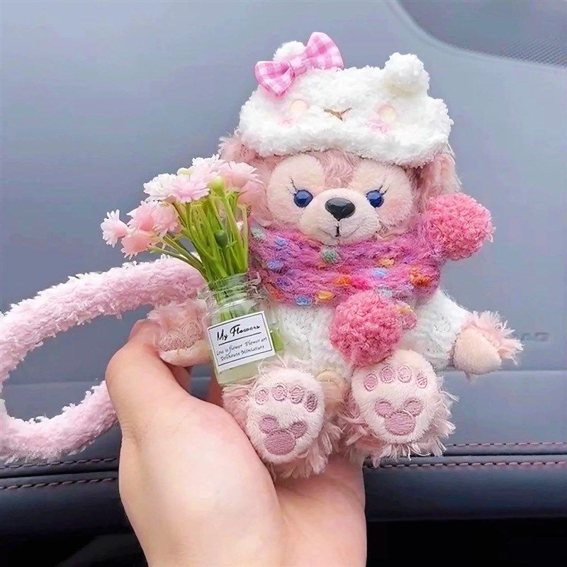 超可爱雪莉玫女熊汽车挂饰后视镜装饰摆件 钥匙扣包挂件闺蜜礼物