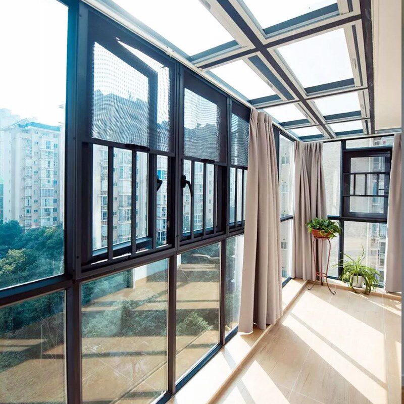深圳阳台阳光房定制欧式别墅庭院户外露台铝合金断桥玻璃房雨棚