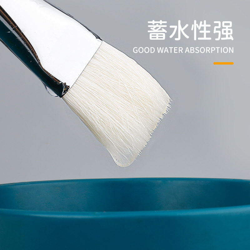 羊毛油画水粉笔水粉水彩颜料笔画笔单支平头扁头画笔刷油画笔专用