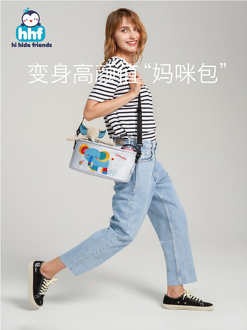 婴儿推车挂包四季通用配件大容量防水撞色多功能收纳包袋