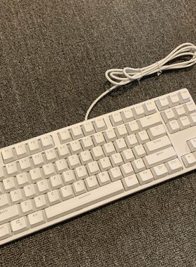 库存全新白色青轴机械键盘黑轴狼蛛104小键盘87键办公室游戏发光