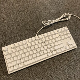库存全新白色青轴机械键盘黑轴狼蛛104小键盘87键办公室游戏发光