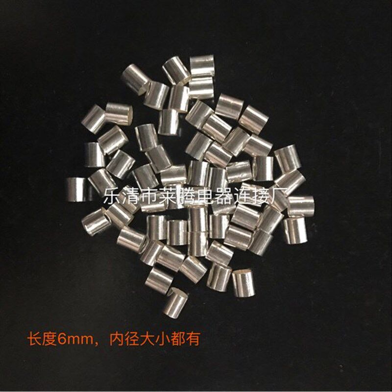 铜压接管内径2.5 铜连接管 铜管GT 紫铜管 铜扣压线扣 非标可定做