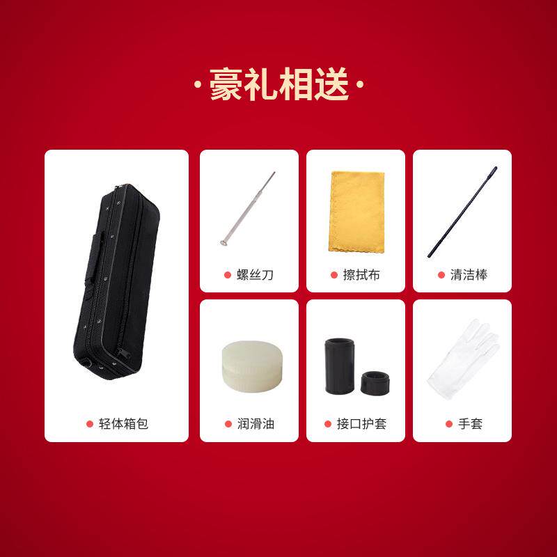 长笛乐器16/17开闭孔镀银C调E键曲列式学生初学入门专业考级演奏