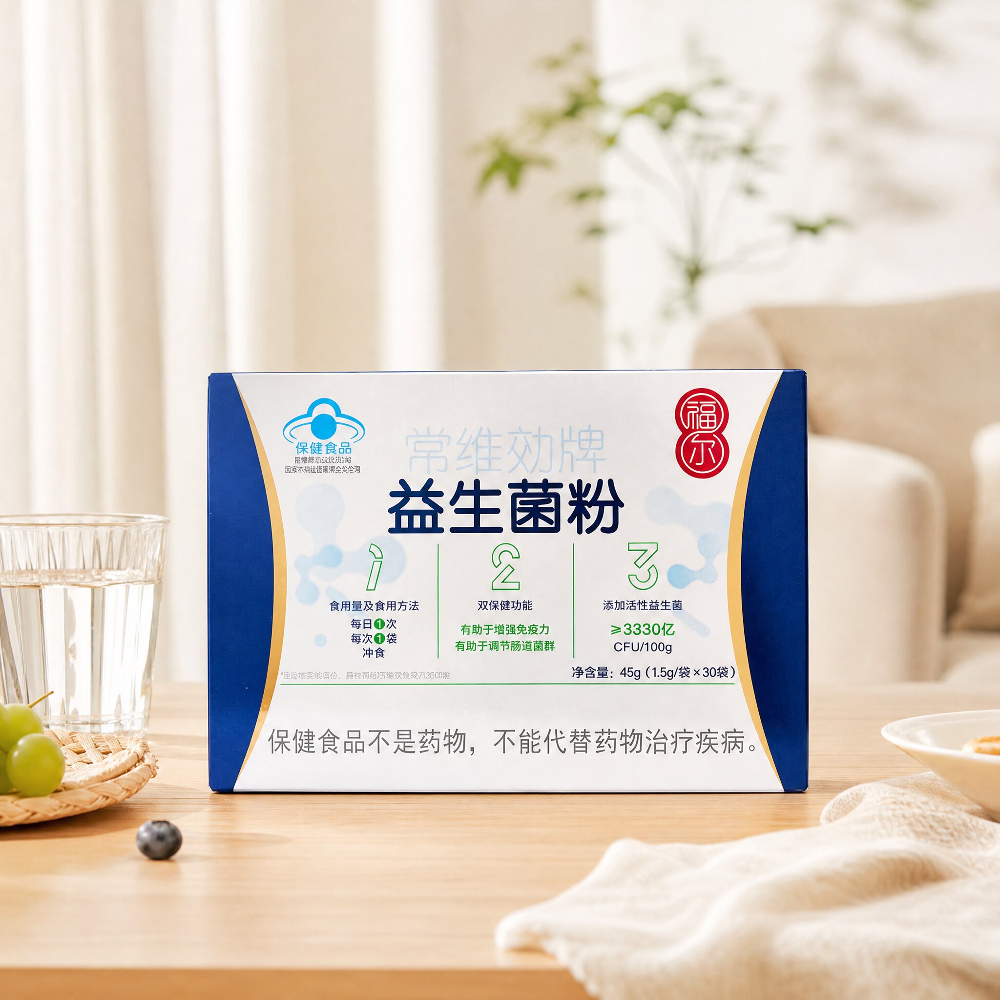 常维効牌益生菌粉1.5g*30袋菌群适合失调男女通用45g