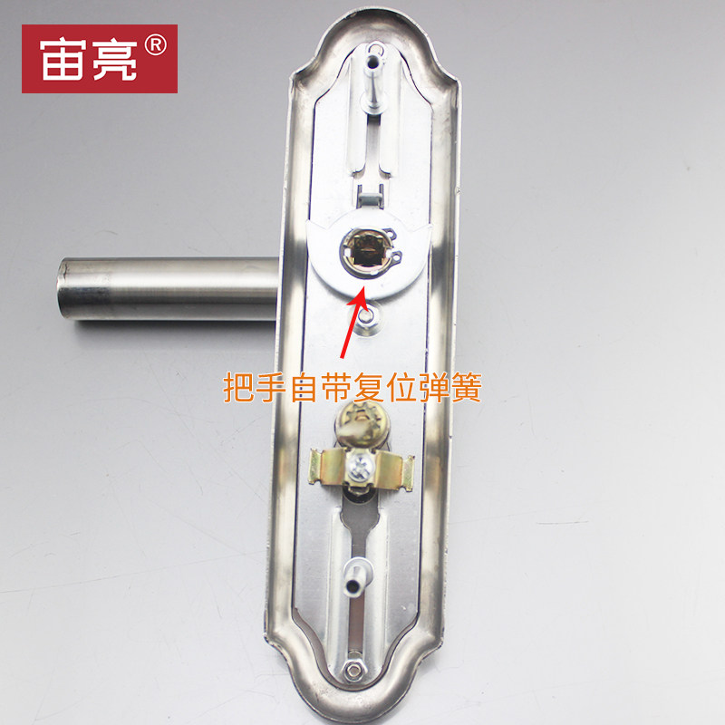 5050门锁孔距可调不锈钢面板压把锁上提锁门5050大单舌锁5045门锁