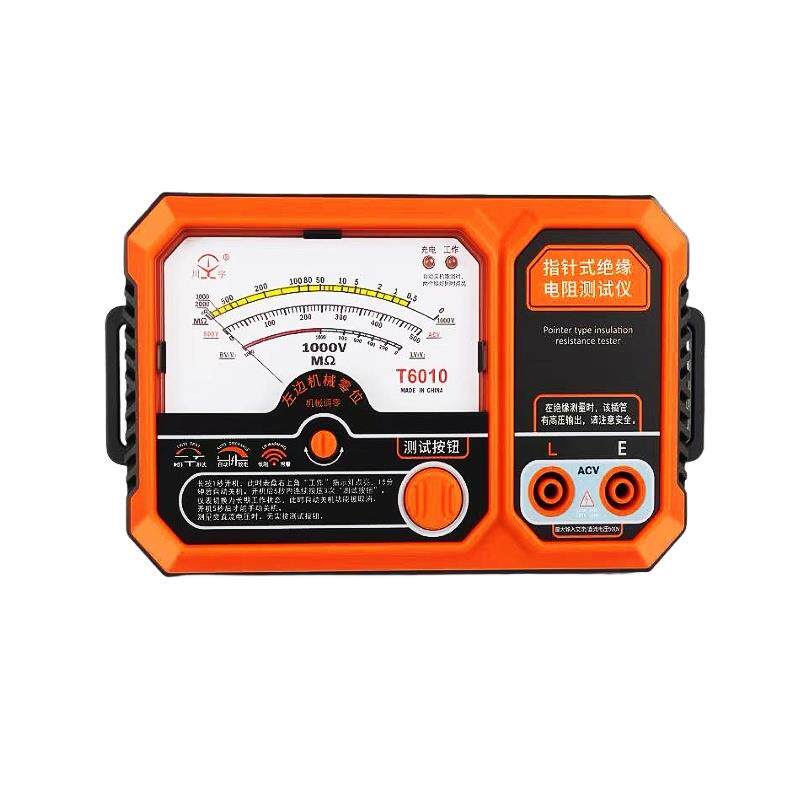 南京天宇指针式绝缘电阻测试仪T6005/6010可充电款电子摇表兆欧表