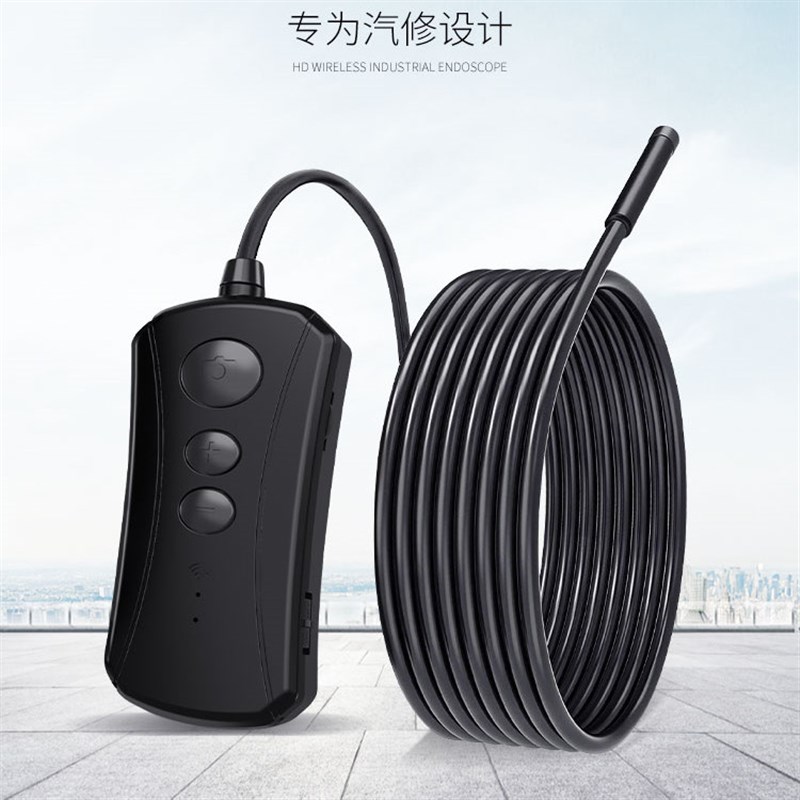 大广角汽车发动机积碳内窥镜防水高清摄像头气缸手机汽修检测开锁