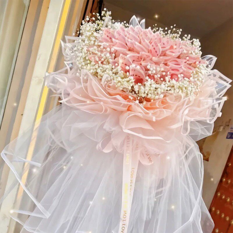 免包半成品有钱花束包装壳diy自制满天星网红生日礼物送女友闺蜜