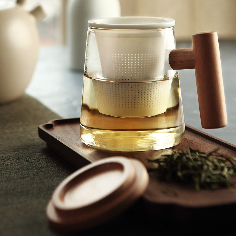 茶水分离器泡茶杯过滤玻璃单人飘逸杯泡茶壶办公室冲茶器便携茶具