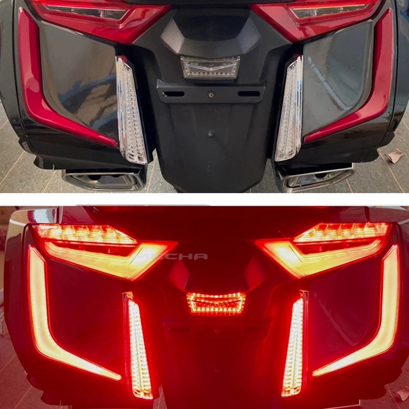 适用金翼GL1800 F6B改装摩托边箱方向灯 LED警示灯 1800后尾配件
