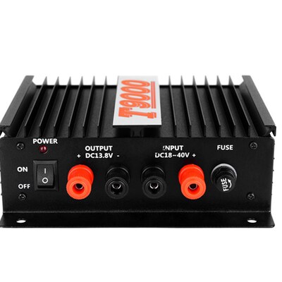 黑色T9000船用电源稳压器80A船舶变压器24V转13.8V海图机高频降压