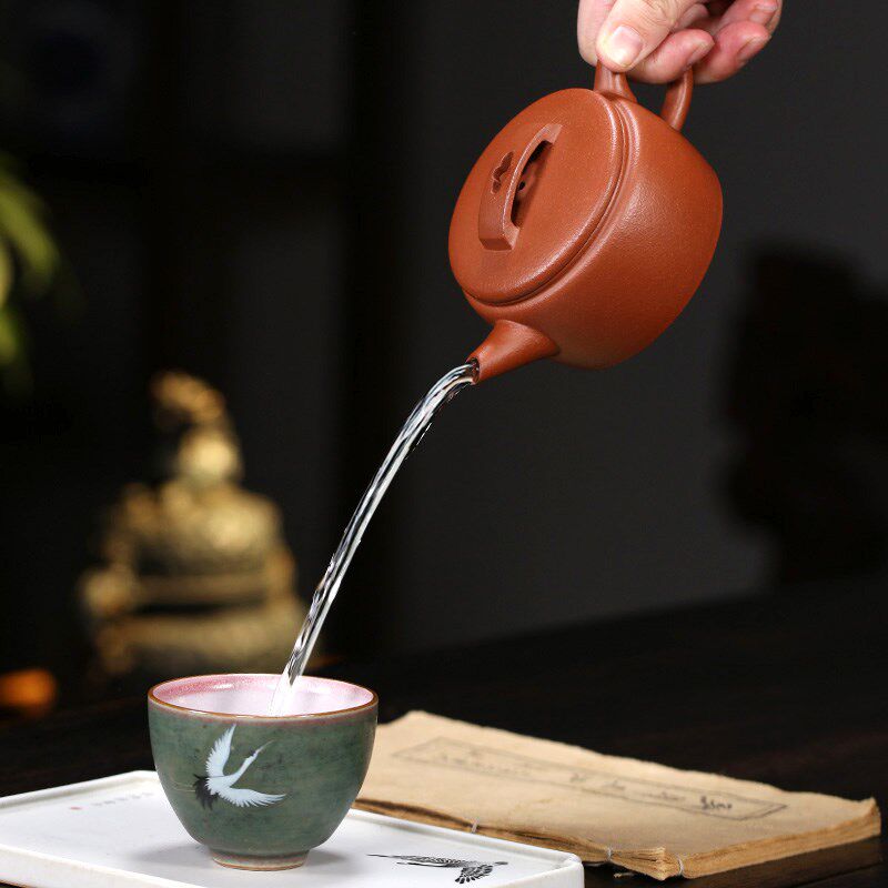 宜兴紫砂壶纯手工家用泡茶壶单壶原矿降坡泥功夫茶具大口汉瓦壶