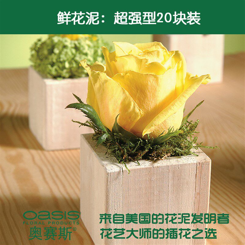 奥赛斯超强型花泥20块装花泥 插花泥 湿花泥 鲜花泥插花工具