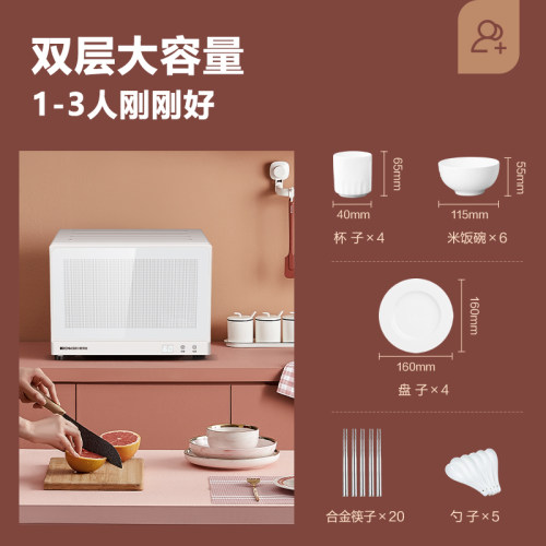 德玛仕消毒柜家用小型台式厨房餐具碗筷茶杯桌面迷你消毒碗柜机