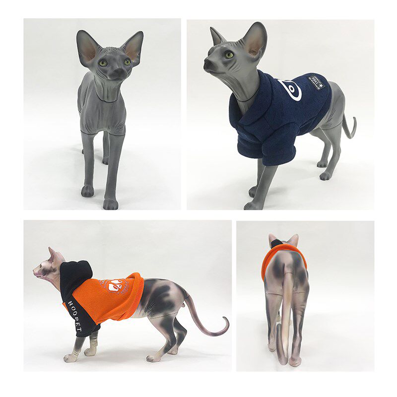 无毛猫模型可拆宠物道具猫狗衣服拍摄展示衣架模特斯芬克斯猫摆件