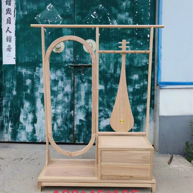 落地衣架实木简约北方老榆木挂衣架家用简易衣帽架白茬白胚坯免漆