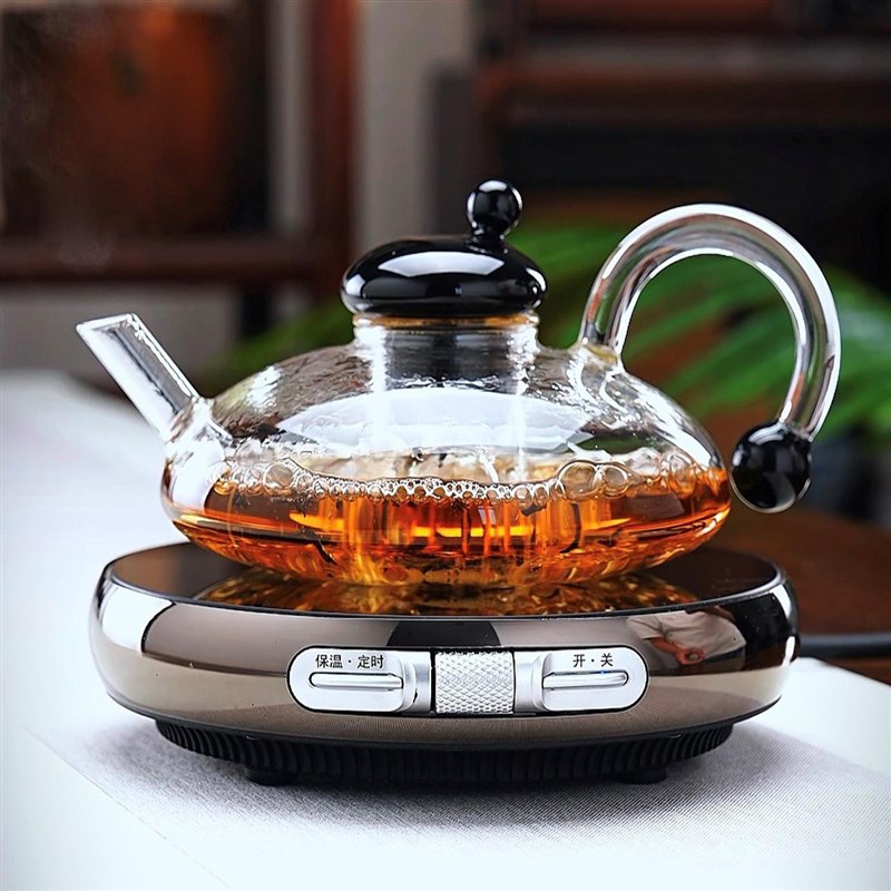 超薄迷你电陶炉煮茶壶套装2025新款多功能静音小型茶炉烧水玻璃壶