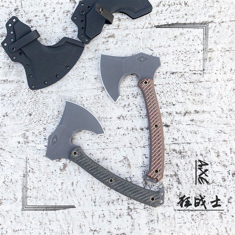 百浓营地斧劈柴野营斧狂战士斧头一体柄斧子7个厚单手斧14C28N