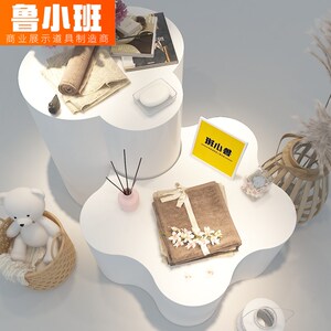 服装店中岛展示台高低流水台展示桌中间摆放女装店陈列道具展示柜