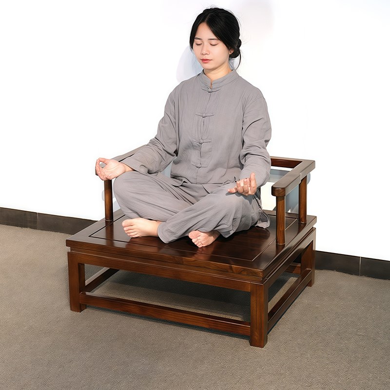 仿古中式打坐椅禅修座椅矮禅椅实木椅子冥想专用椅子禅意打坐禅凳