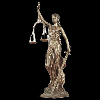 轻奢正义女神雕像摆件创意欧式司法天平律师事务所办公室桌面摆设