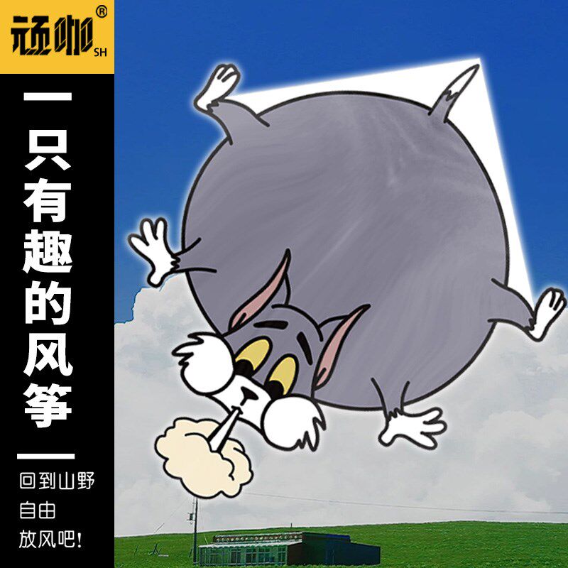 2025年新款风筝猫和老鼠气球猫户外个性展示简单初学者高质量风筝