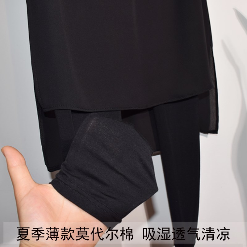 假两件裙裤显瘦高腰短裙裤夏薄款带裙子的打底裤雪纺连裤裙
