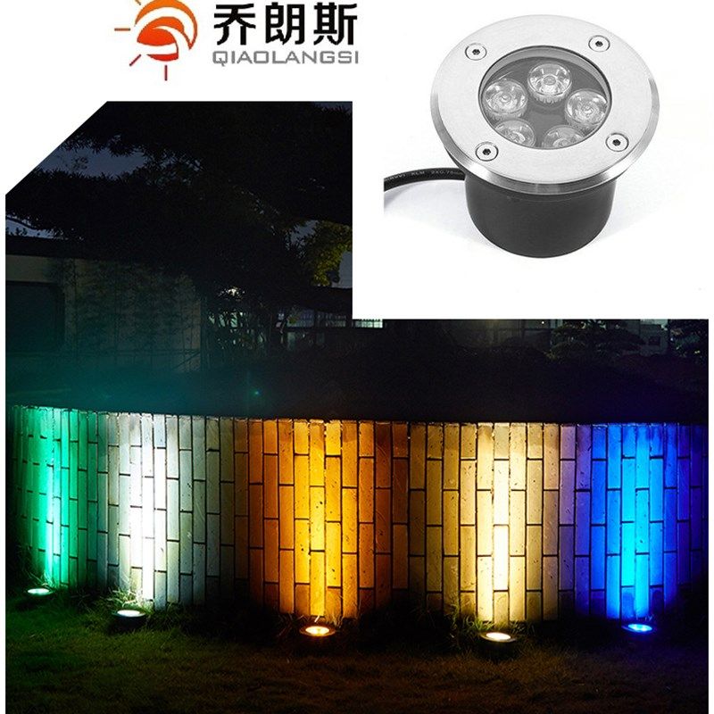 LED地埋灯户外草坪防水射灯景观七彩LED埋地灯 3W6W9W12W普瑞芯片