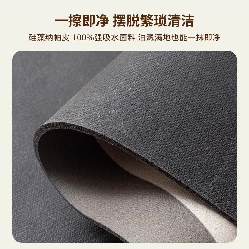 厨房地垫l型转角硅藻泥吸水脚垫家用防滑防油可擦免洗耐脏地毯垫