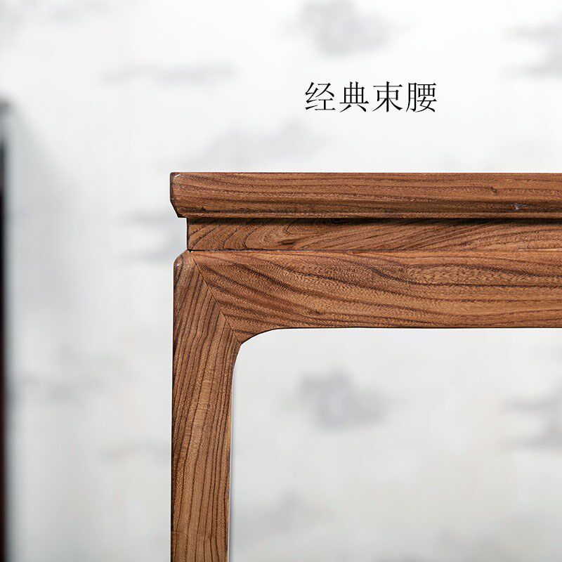 新中式实木榆木古琴桌凳擦生漆大漆扬州古琴环保无异味不是木蜡油