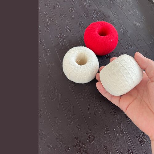手工缠制白色红色锣锤锤头大锤头棉布条缠的大锣锣棰头子抄锣锤头