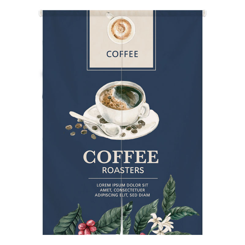 奶茶店布艺门帘装饰挂帘甜品咖啡店隔断帘厨房遮挡帘子可定制logo
