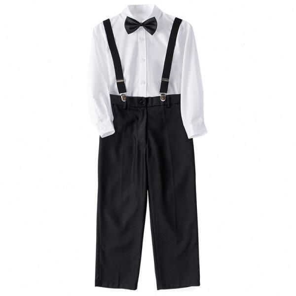 胖童礼服男童春秋大童钢琴演出服西服套装儿童主持人比赛花童服装