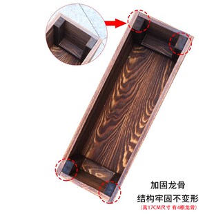 长方形碳化防腐木盆养花种菜花盆花槽户外室内庭院阳台大号实木箱