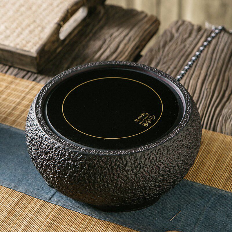 老岩泥家用电陶炉小型煮茶炉茶道专用铸铁银壶陶壶套装煮茶器烧水