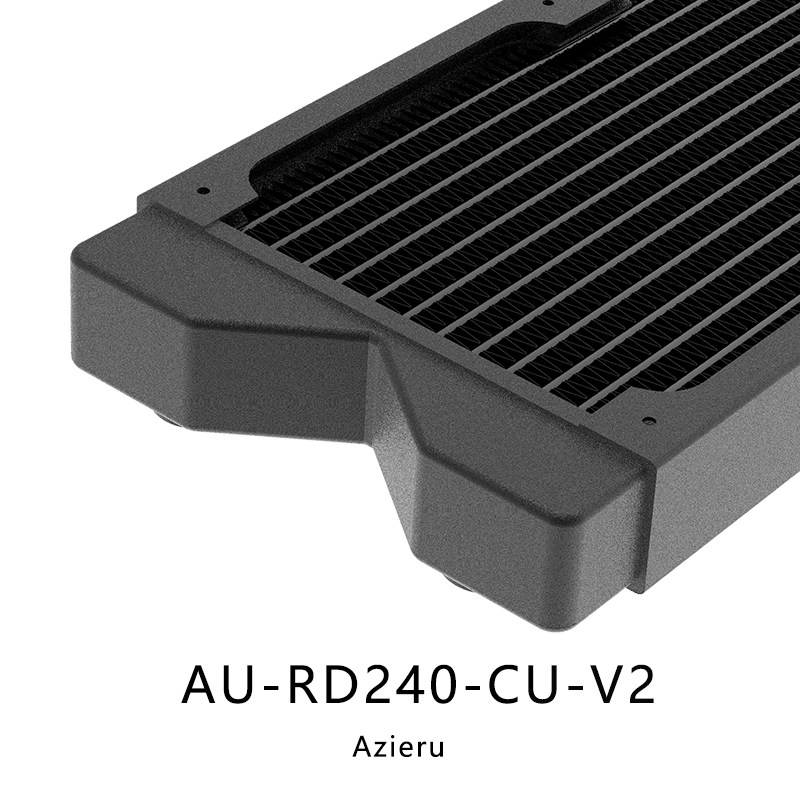 Azieru AU-RD240-CU-V3 240铜水冷排 换热器 散热排 冷排 铜排
