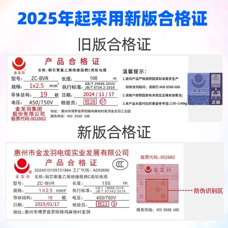 金龙羽屏蔽电缆RVVP 2芯 3芯 0.5-1平方铜芯国标软电缆 正品保证