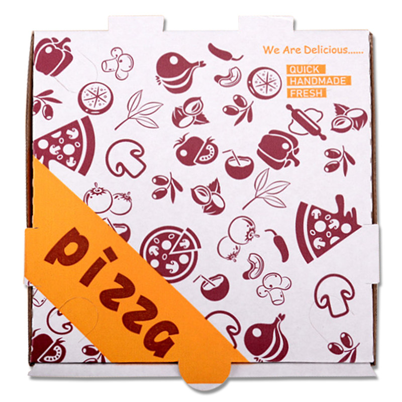 pizza披萨盒牛皮瓦楞比萨外卖打包盒6/7/8/9/10/12寸匹萨盒子商用