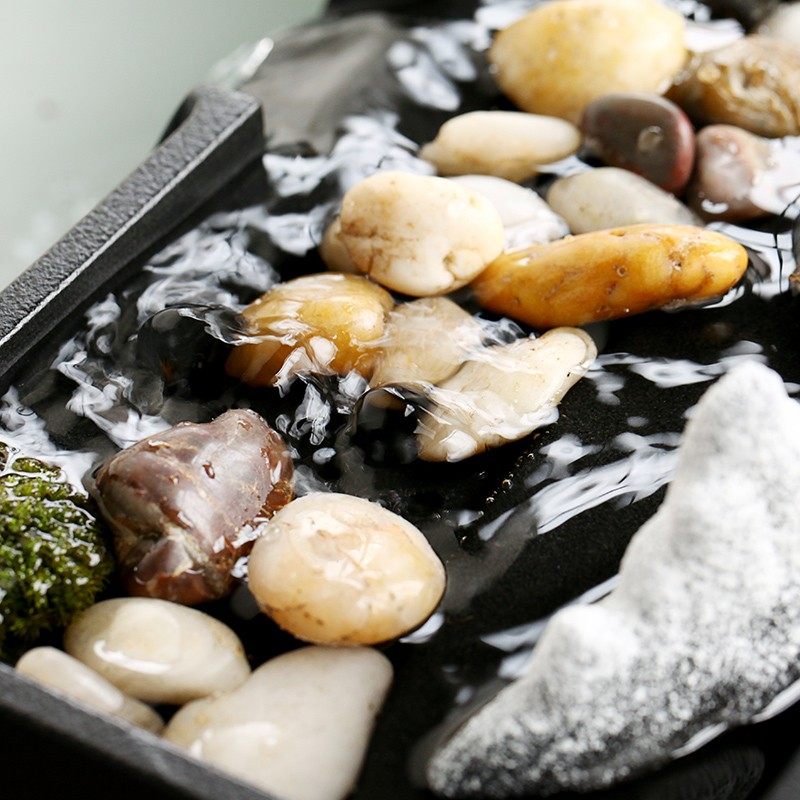 简约创意假山石槽小鱼缸循环鱼池喷水流水器水景摆件装饰造景配件