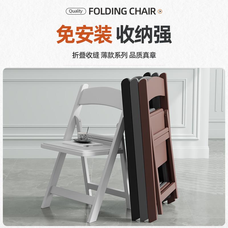 折叠椅子便携家用靠背塑料椅简易凳子摆摊椅可折培训办公椅电脑椅