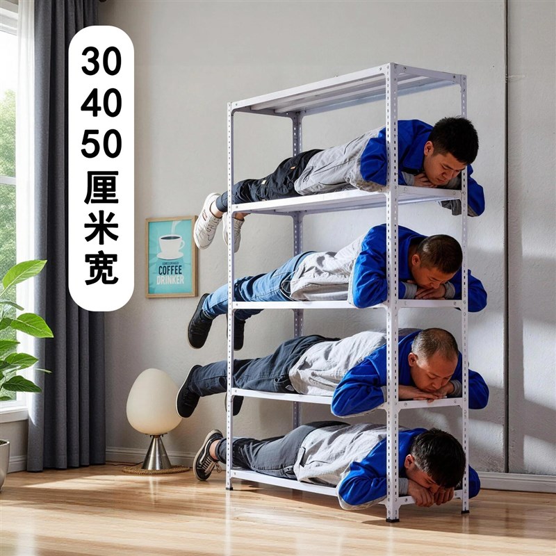 货架多层置物架角钢家用仓储储物架轻型仓库落地货物阳台收纳架子