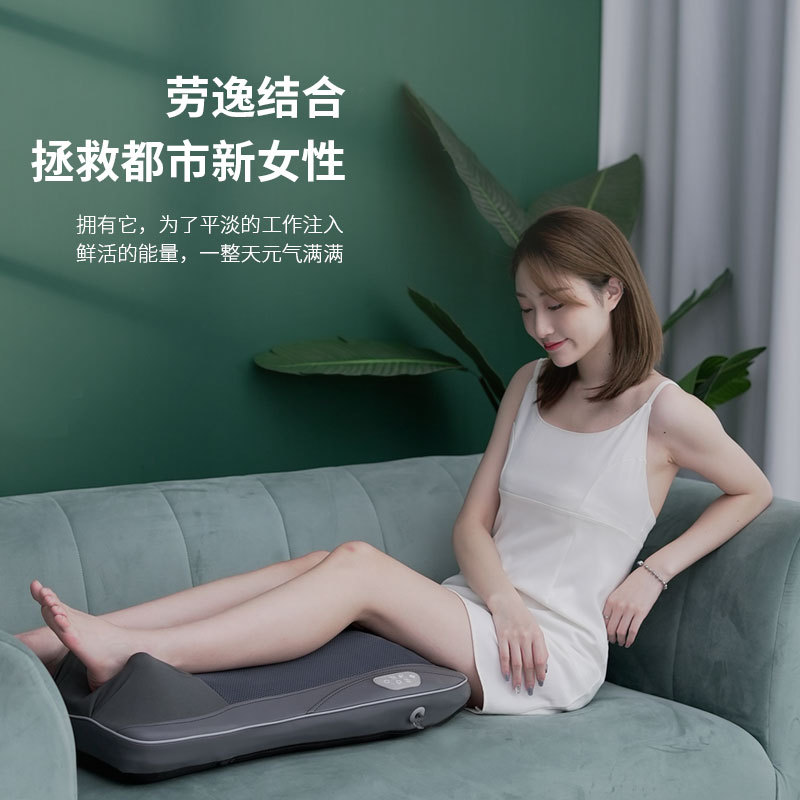 颈椎按摩器颈部腰部背部按摩垫家用揉捏电动按摩仪腰椎按摩靠椅垫