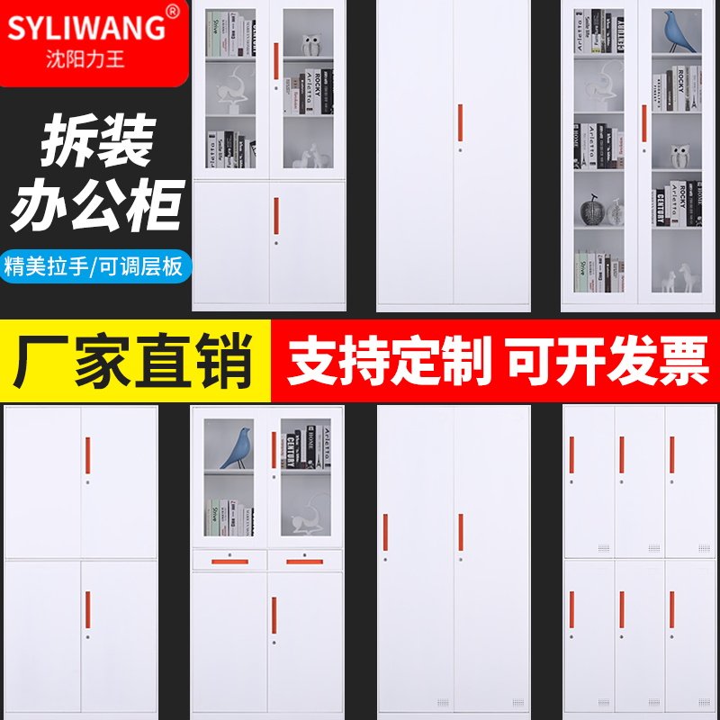 沈阳铁皮柜文件柜办公柜卷柜多门柜储物箱更衣柜抽屉玻璃带锁钢柜