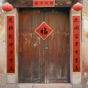 鹿溪风手写春联2024新春对联家用大门新年门联中式乔迁福字门贴