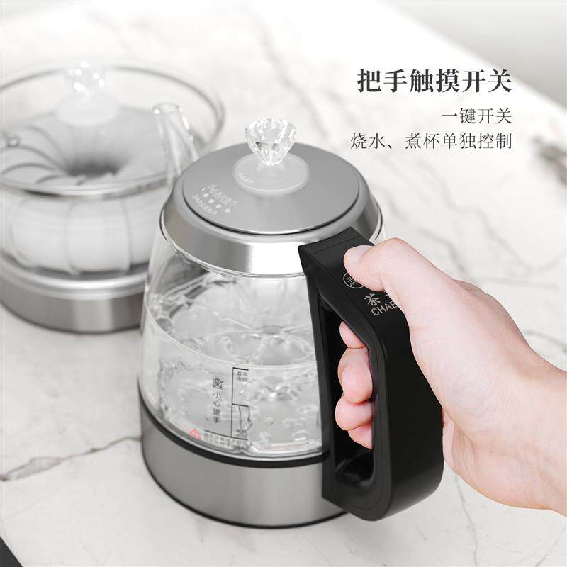 双孔茶炉岩板茶桌嵌入式专用烧水壶茶桌茶台热水壶办公室自动上水