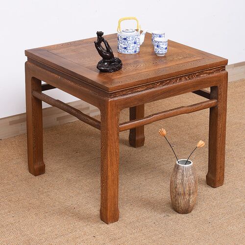 鸡翅木小方桌新中式实木红木小茶桌四方吃饭桌餐桌阳台棋牌泡茶桌