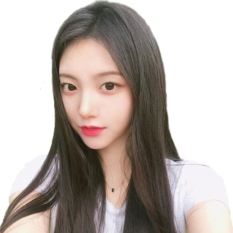 中分假发女长发黑长直发夏天薄款无刘海假发套仿真发自然全头套式