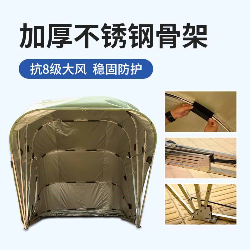 汽车家用全自动车衣折叠车棚户外防晒移动车库车位伸缩遮阳停车棚